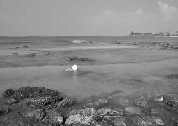 Shallow coastal water and rocks